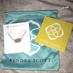 Kendra Scott Iridescent Drusy/Gold Elisa Necklace